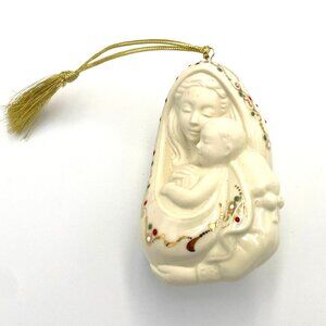 Lenox Mother Mary & Baby Jesus Fine China Ornament Madonna & Child Christmas